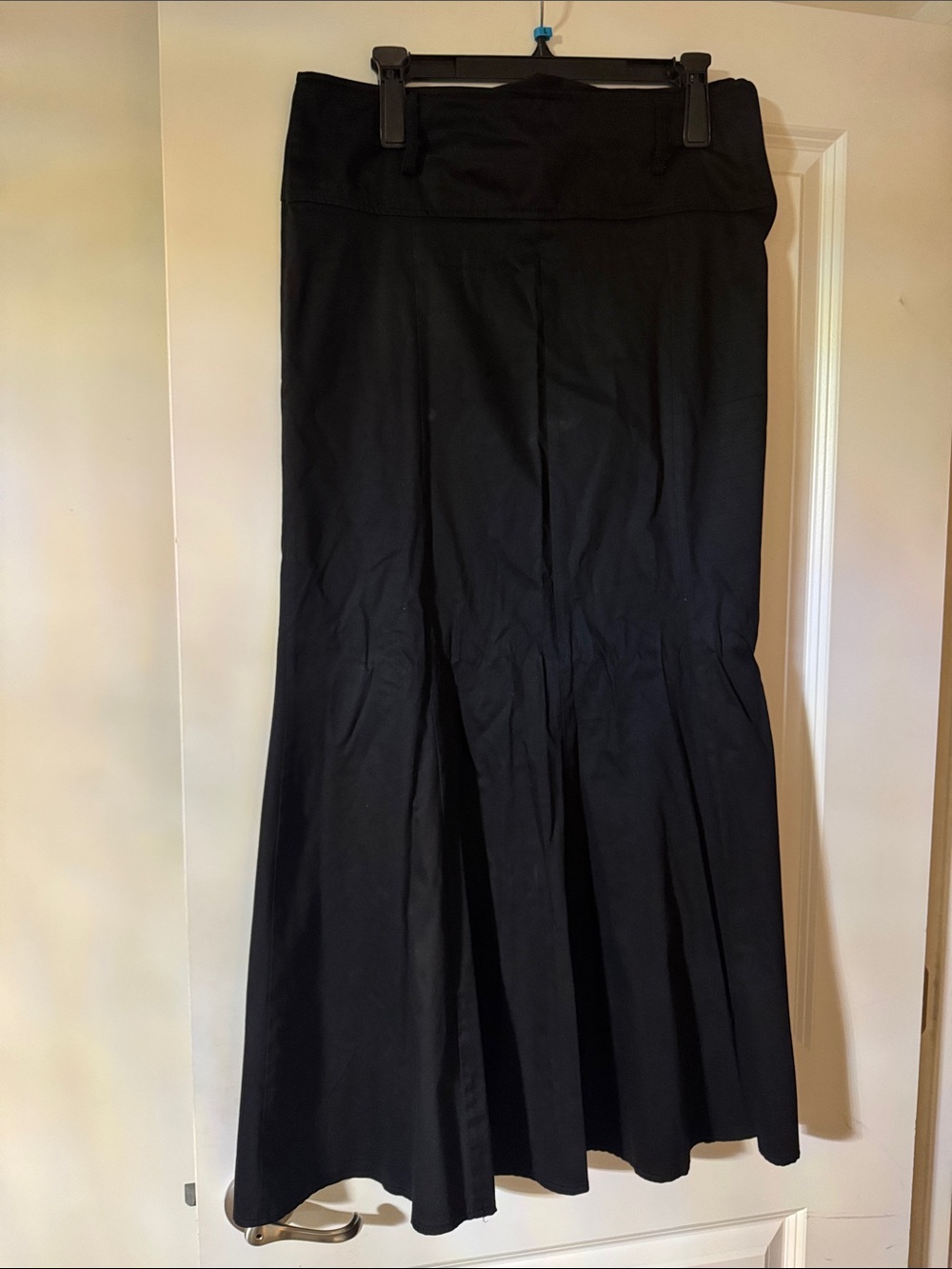 Women's Black Flared Maxi Skirt